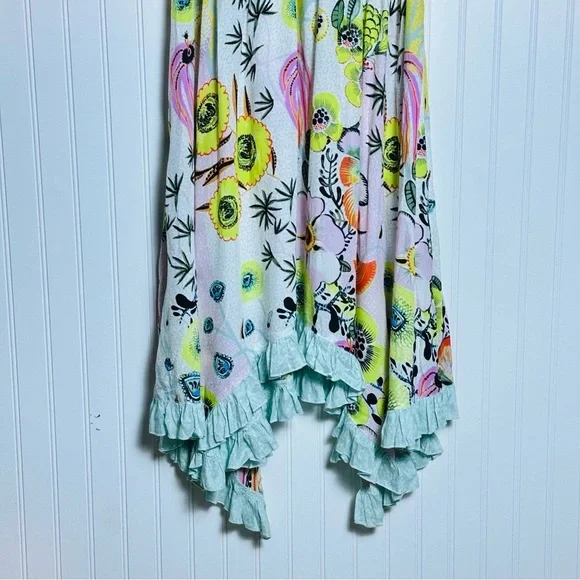 Anthropologie Margaux Sleep Dress Large NWT Floral adjustable Ruffle V Neck - Picture 9 of 15